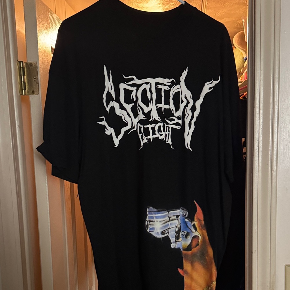 Black Graphic Tee with Bold Design